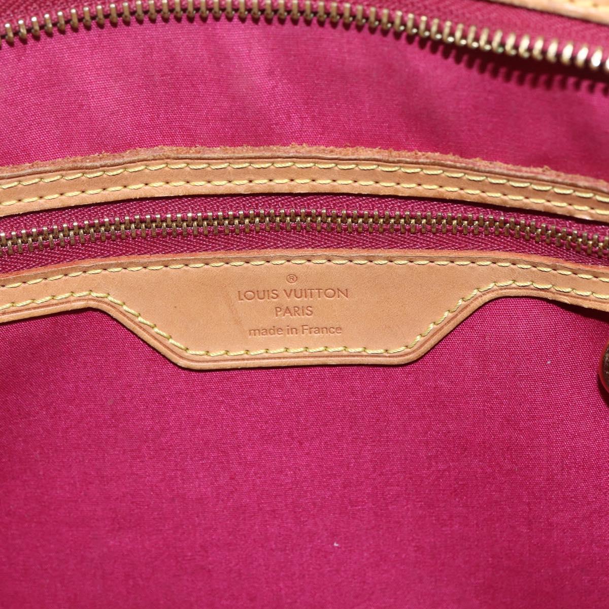 LOUIS VUITTON Vernis Blair MM Hand Bag 2way Rouge Grunadine M91619 LV Auth ka985