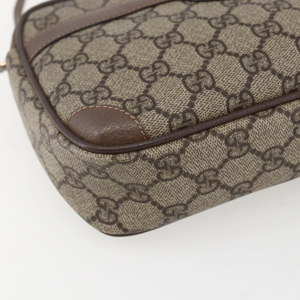 GUCCI GG Supreme Shoulder Bag PVC Beige Gold 007 115 6423 Auth ka987
