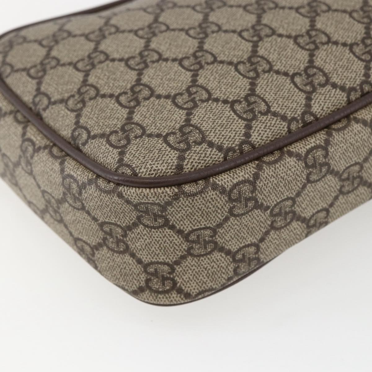 GUCCI GG Supreme Shoulder Bag PVC Beige Gold 007 115 6423 Auth ka987