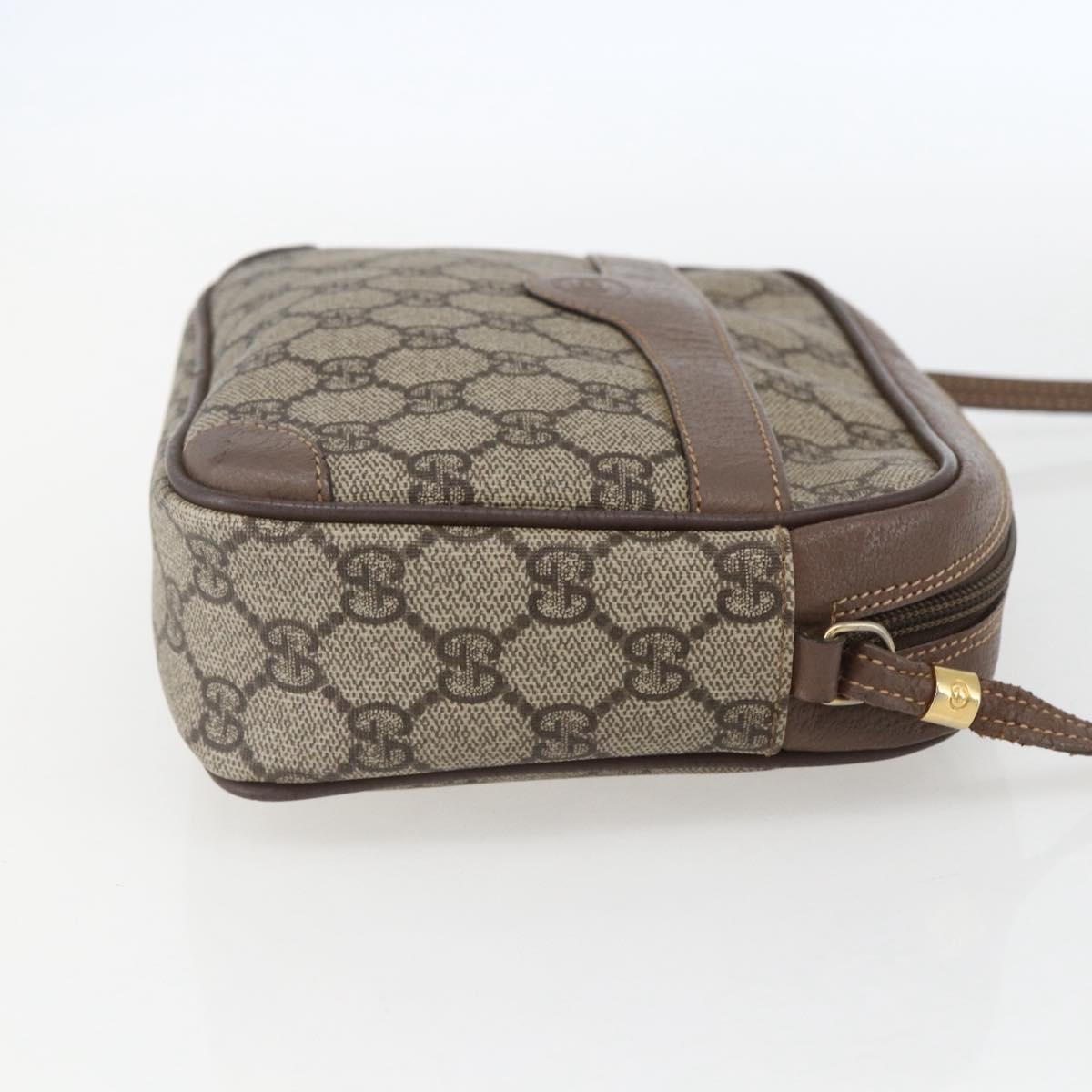 GUCCI GG Supreme Shoulder Bag PVC Beige Gold 007 115 6423 Auth ka987