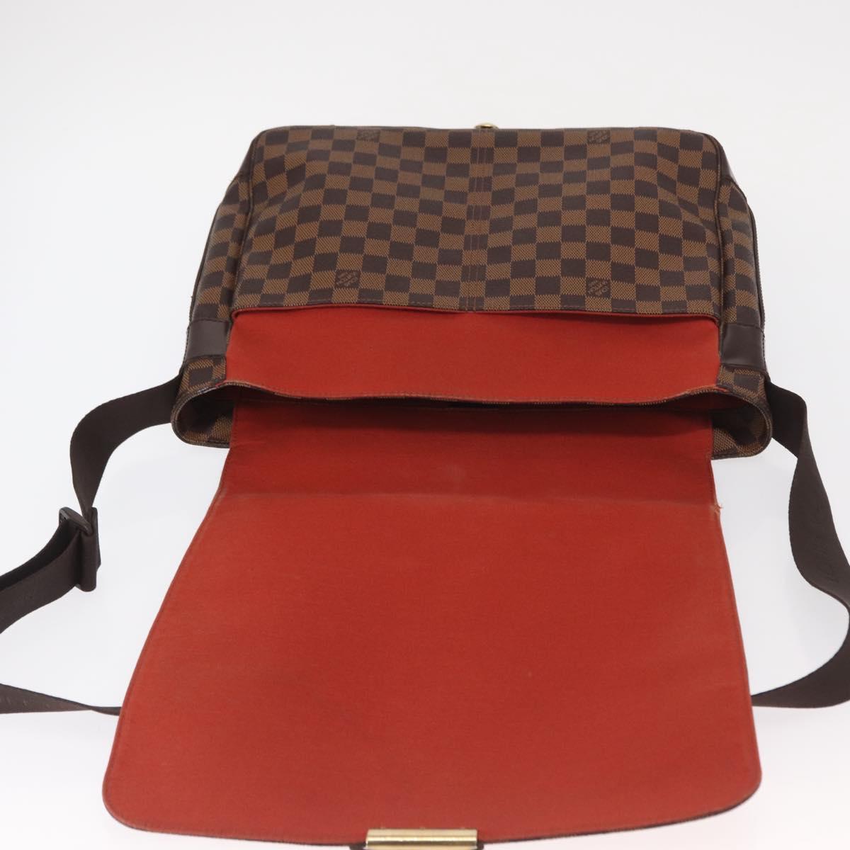 LOUIS VUITTON Damier Ebene Bastille Shoulder Bag N45258 LV Auth ka989