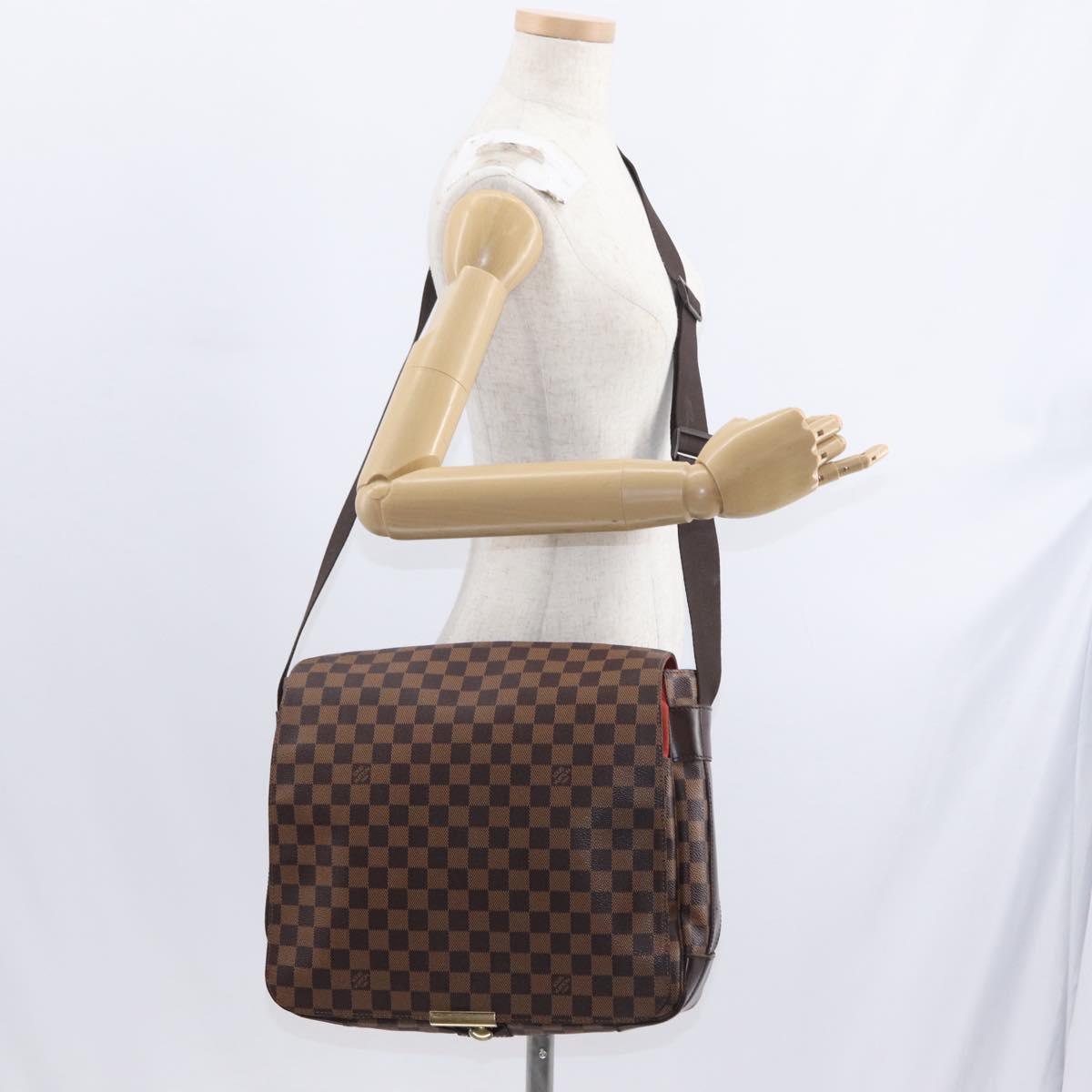 LOUIS VUITTON Damier Ebene Bastille Shoulder Bag N45258 LV Auth ka989