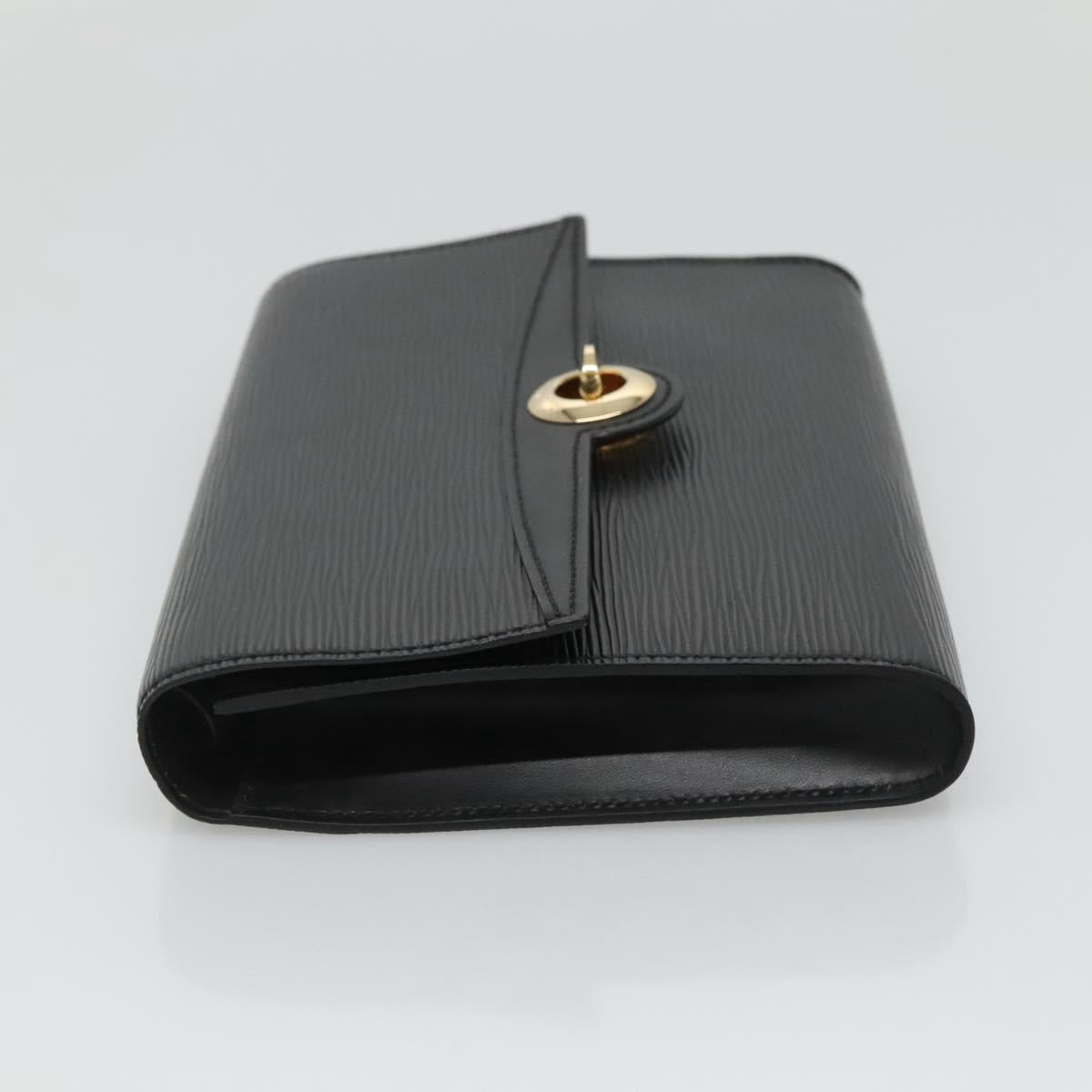 LOUIS VUITTON Epi Pochette Arche Shoulder Bag Black Noir M52572 LV Auth KD014