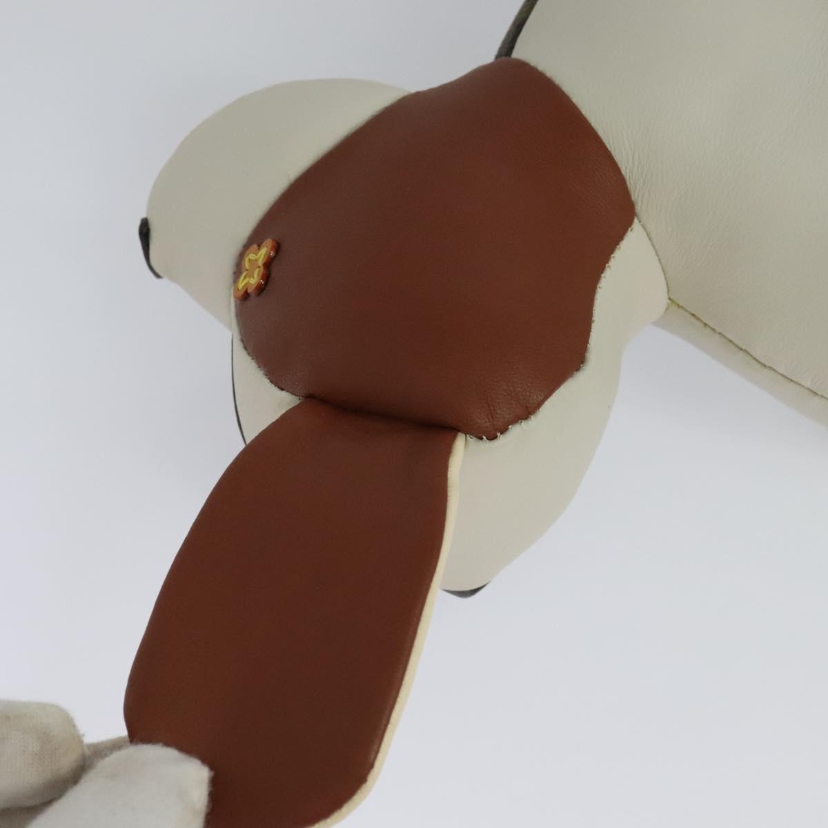 LOUIS VUITTON Monogram Dudu Oscar Stuffed dog White Black GI0251 LV Auth KD038SM