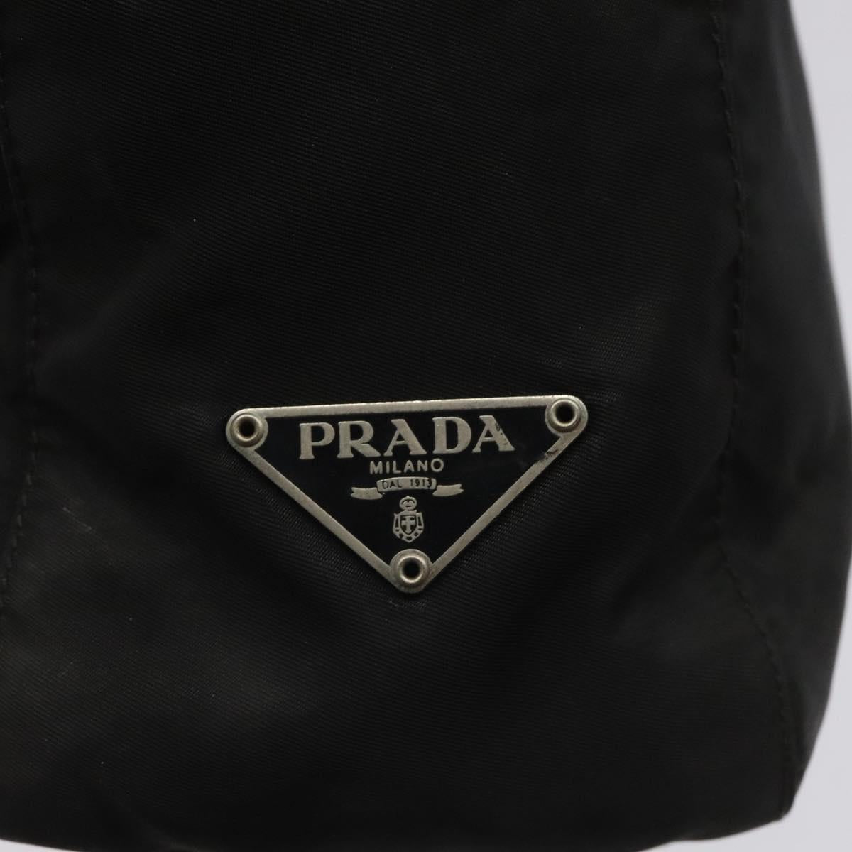 PRADA Hand Bag Nylon Black Auth KD065