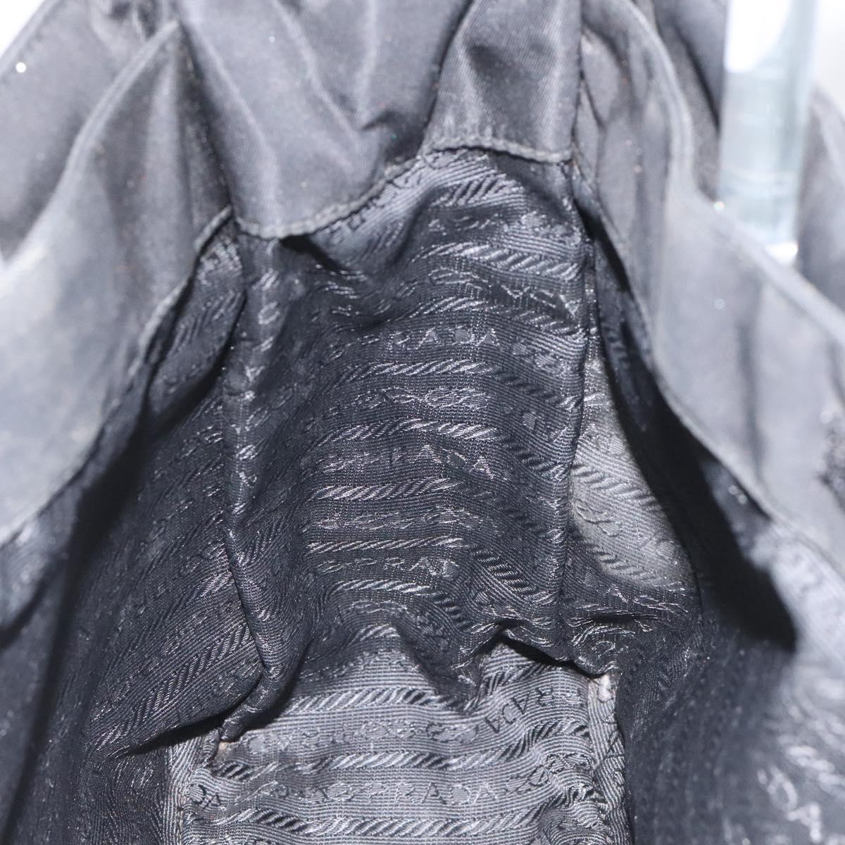 PRADA Hand Bag Nylon Black Auth KD065