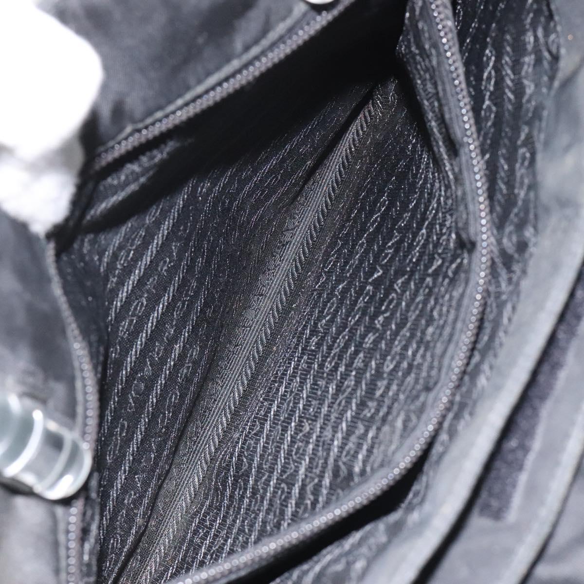 PRADA Hand Bag Nylon Black Auth KD065