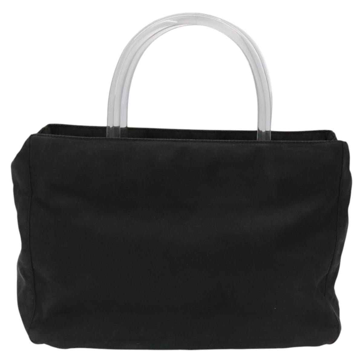 PRADA Hand Bag Nylon Black Auth KD065