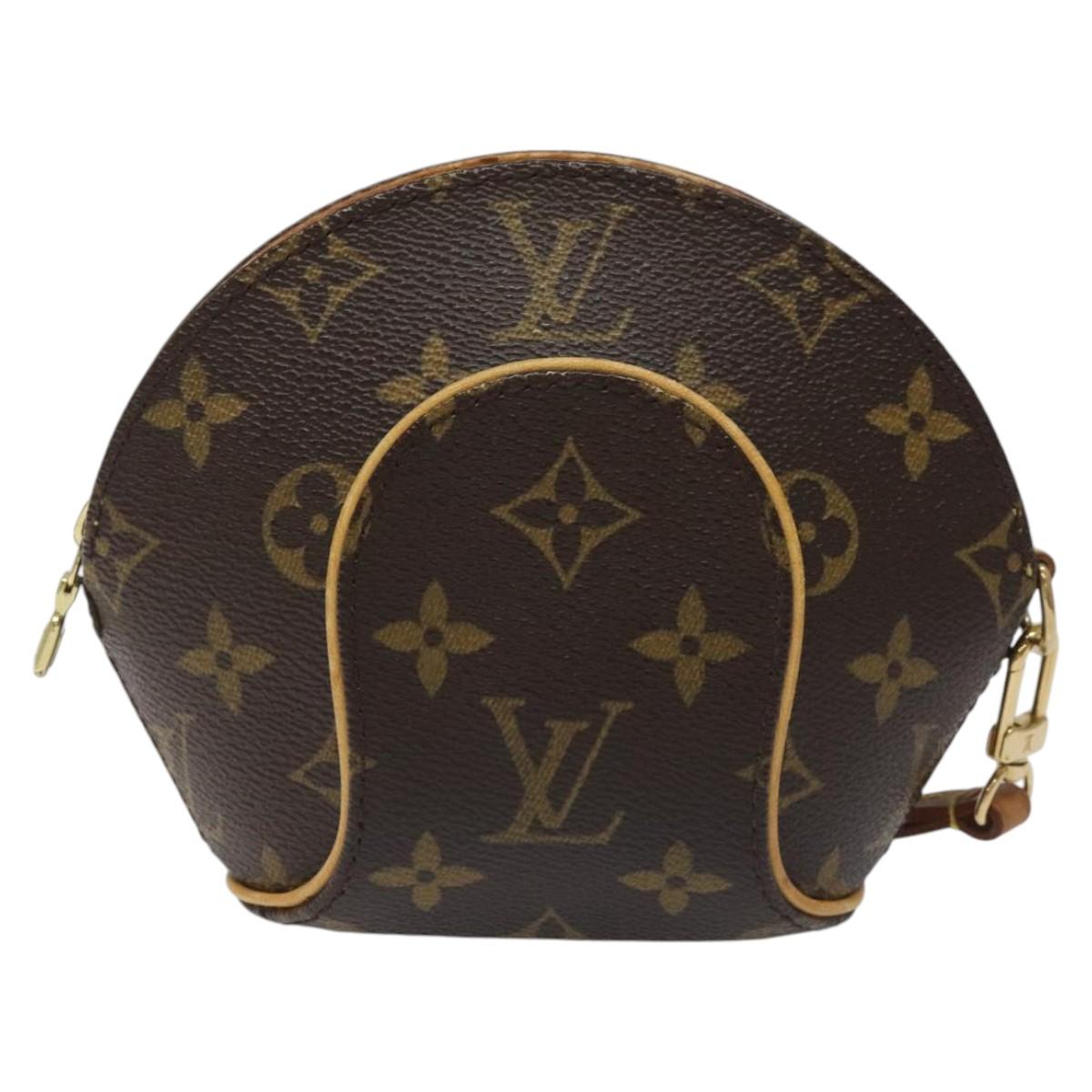 LOUIS VUITTON Monogram Mini ellipse Pouch M51129 LV Auth KD068V
