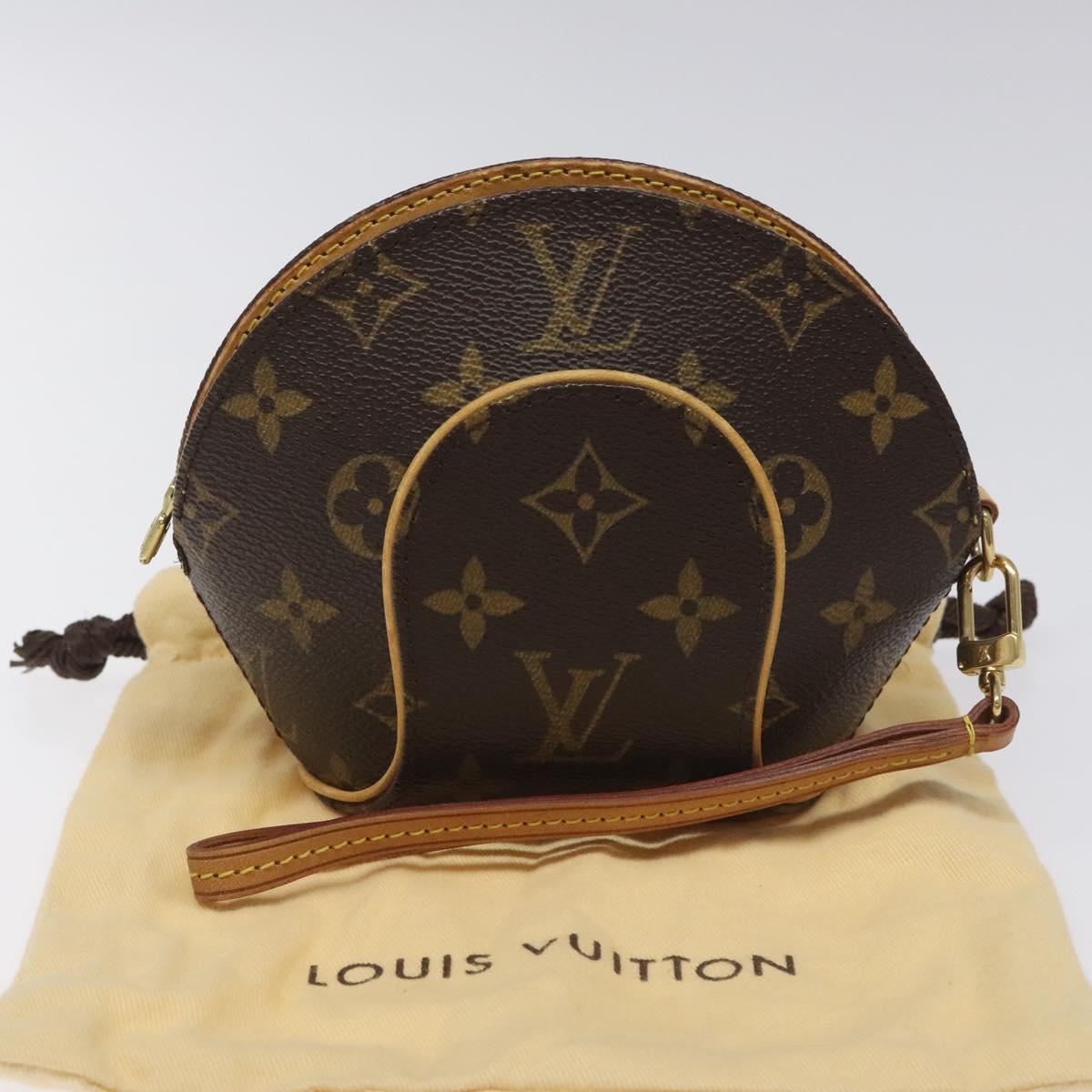 LOUIS VUITTON Monogram Mini ellipse Pouch M51129 LV Auth KD068V
