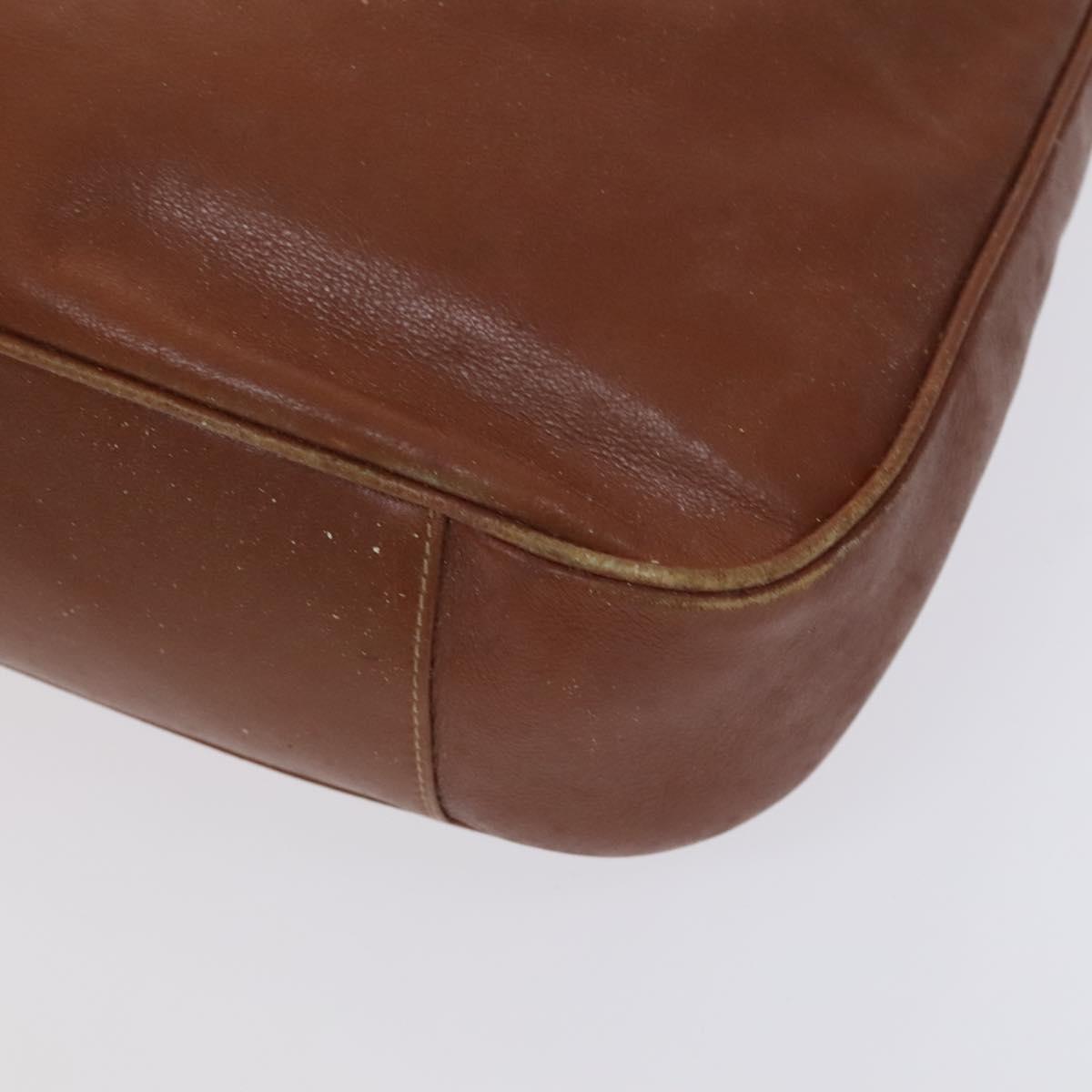 GUCCI Bamboo Hand Bag Leather 2way Brown Gold 001 3754 1577 Auth KD088