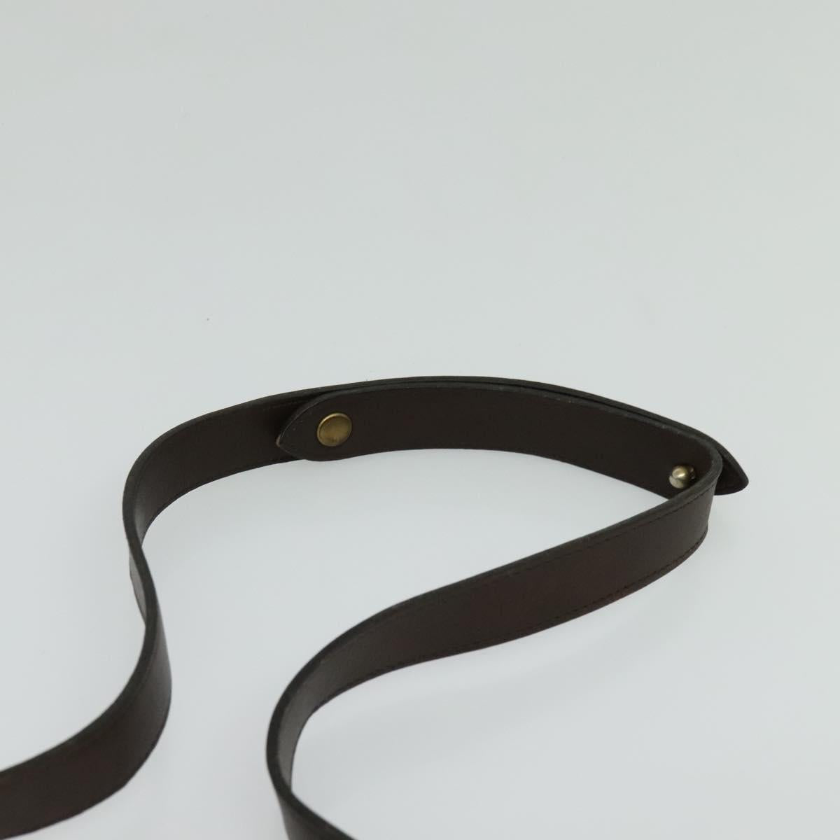 Christian Dior Trotter Canvas Shoulder Bag Brown Gold Auth KD090