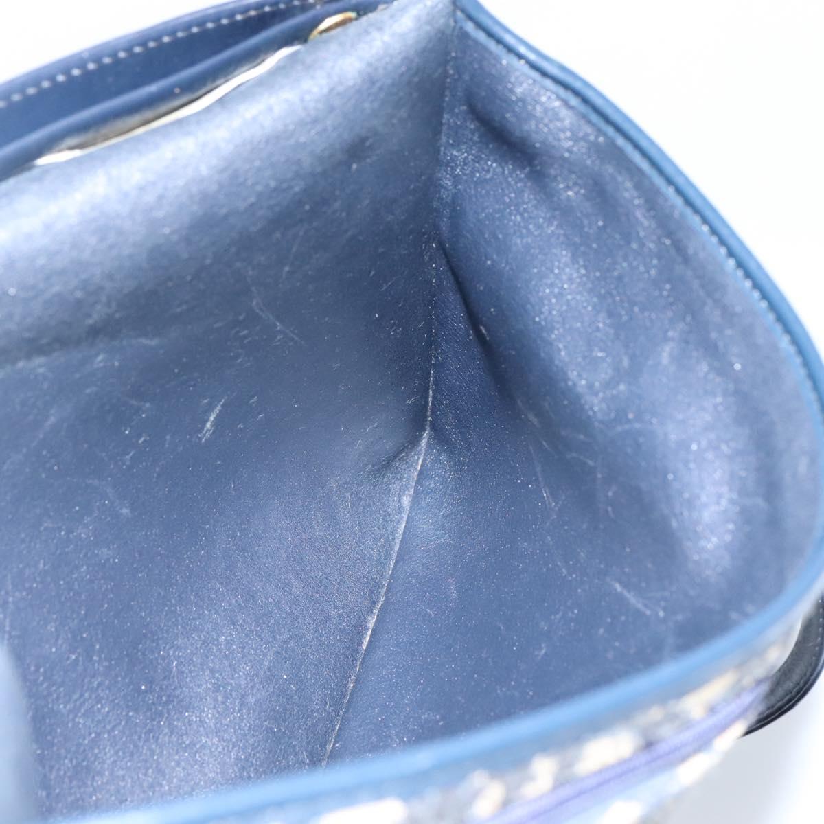 Christian Dior Trotter Canvas Shoulder Bag Navy Auth KD091