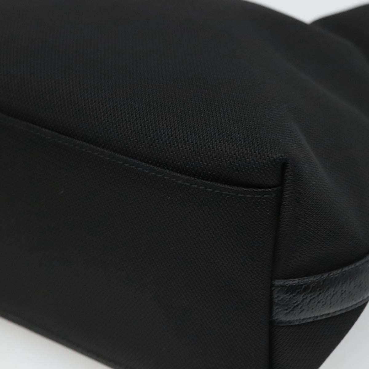 Salvatore Ferragamo Hand Bag Canvas Black Auth KD096