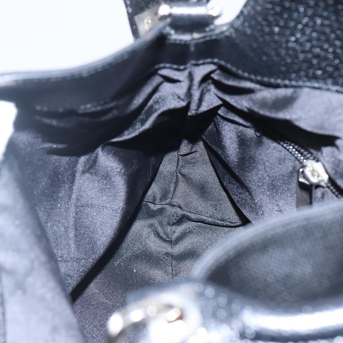 Salvatore Ferragamo Hand Bag Canvas Black Auth KD096