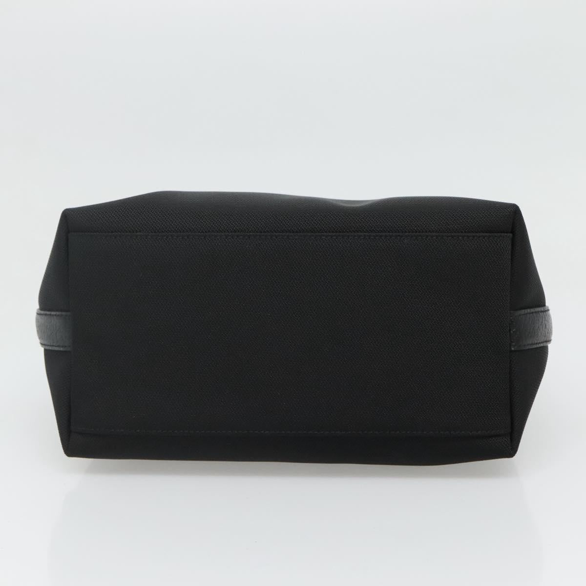 Salvatore Ferragamo Hand Bag Canvas Black Auth KD096