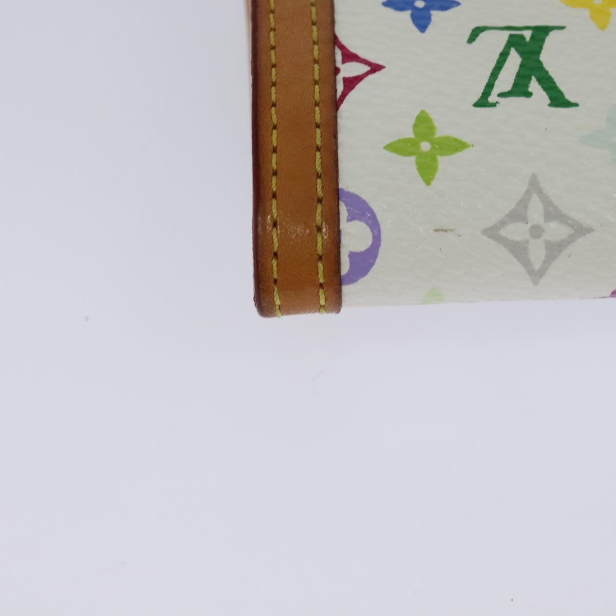 LOUIS VUITTON Monogram Multicolor Porte Monnaie Plat White M92657 Auth KD109