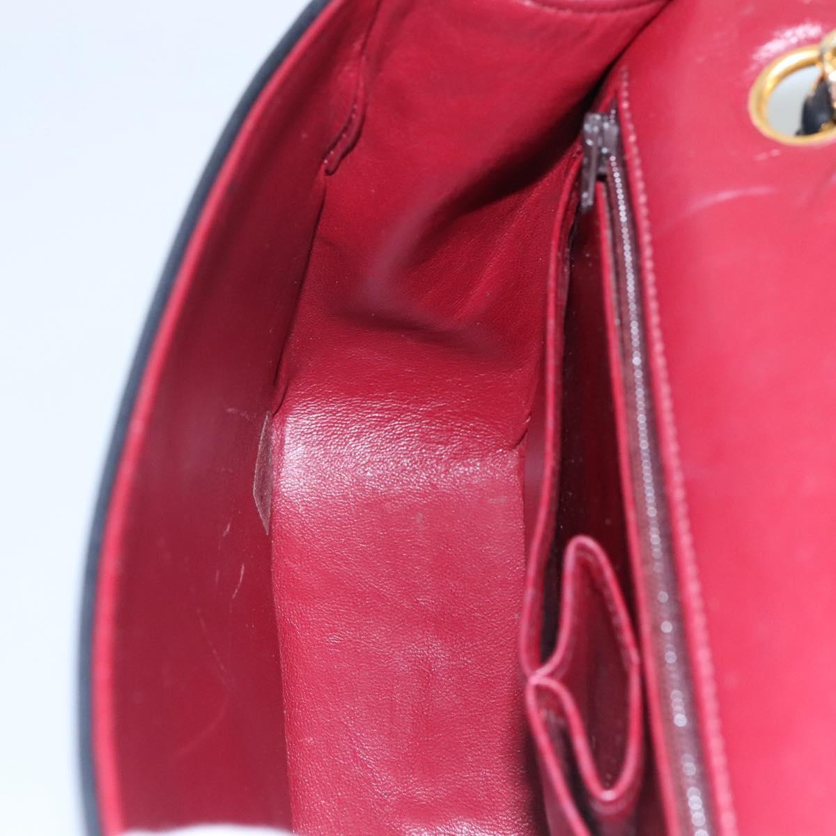 CHANEL Matelasse Chain Shoulder Bag Lamb Skin Black Gold CC Auth KD113