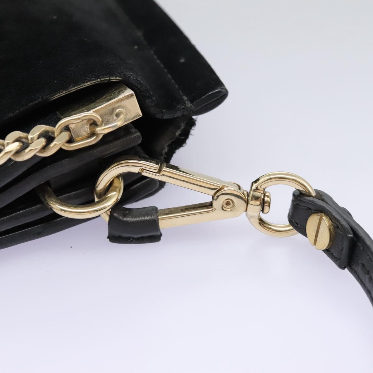 Chloe Fay Shoulder Bag Suede Leather Black Auth KD130