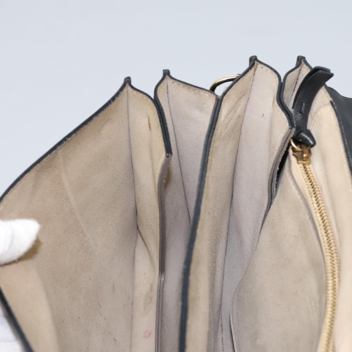 Chloe Fay Shoulder Bag Suede Leather Black Auth KD130