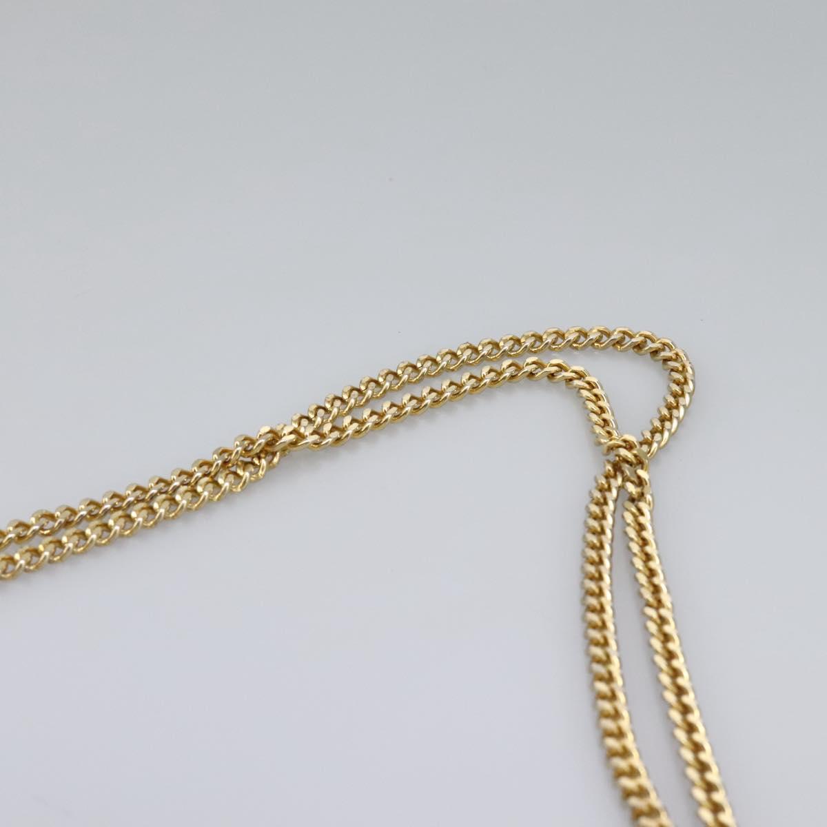 Christian Dior Honeycomb Canvas Chain Shoulder Bag PVC Leather White Auth KD140