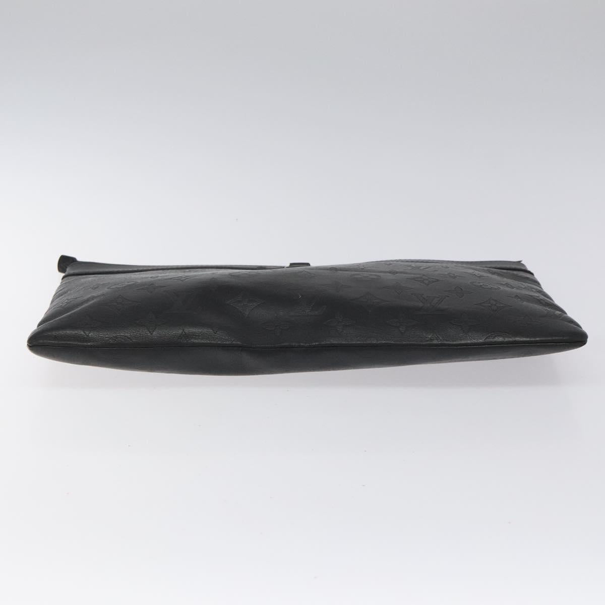 LOUIS VUITTON Monogram Shadow Pochette Discovery Bag Black M62903 LV Auth KD141
