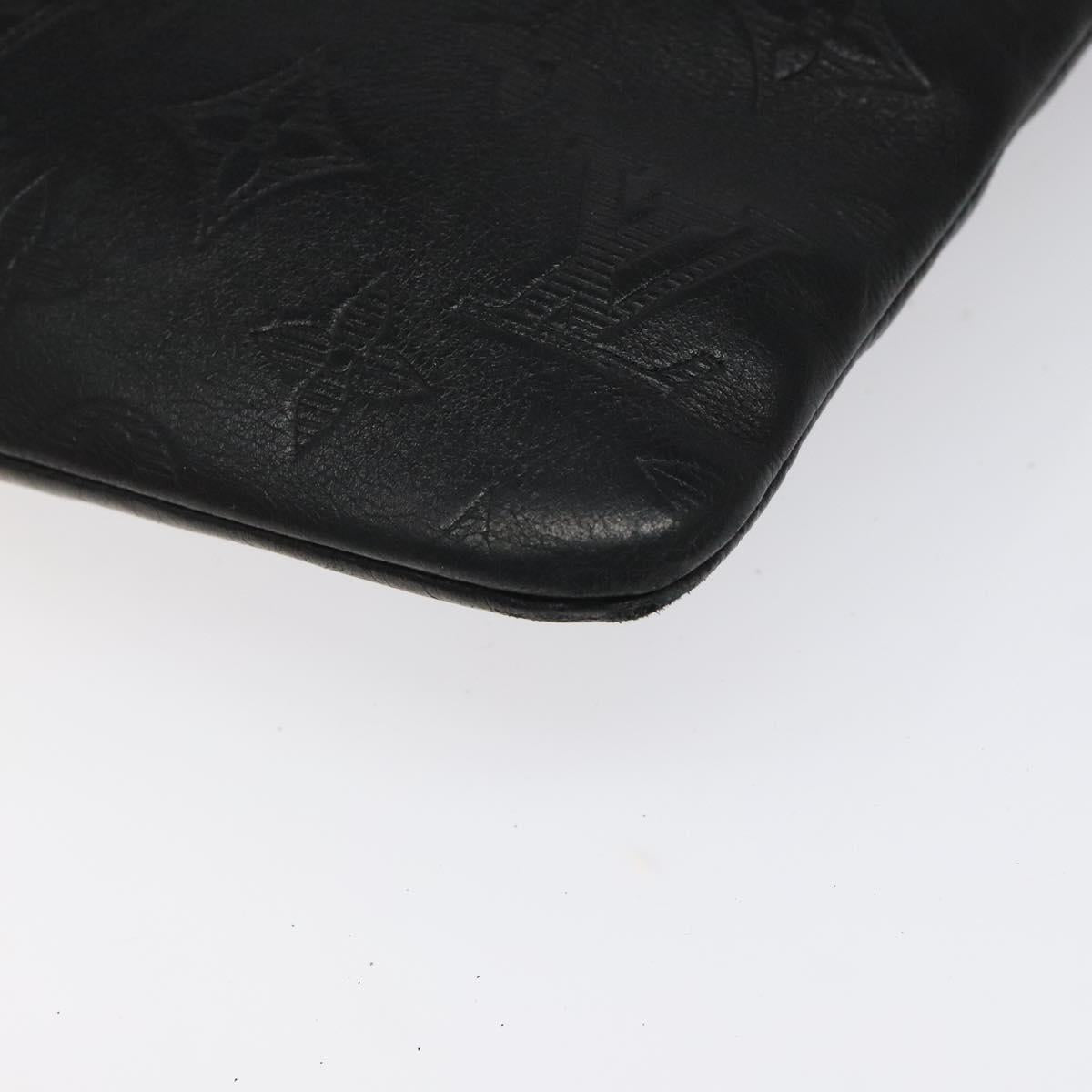 LOUIS VUITTON Monogram Shadow Pochette Discovery Bag Black M62903 LV Auth KD141
