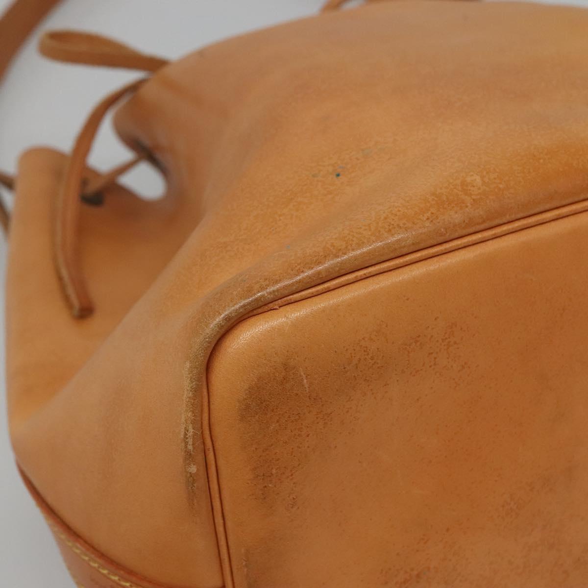 LOUIS VUITTON Nomad leather Petit Noe Shoulder Bag Beige M85003 LV Auth KD147
