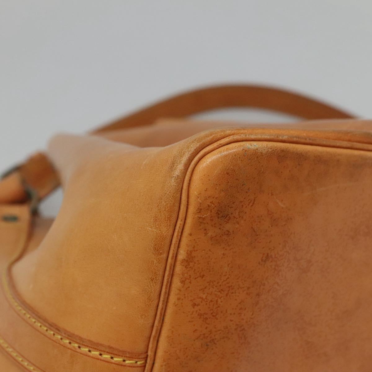 LOUIS VUITTON Nomad leather Petit Noe Shoulder Bag Beige M85003 LV Auth KD147