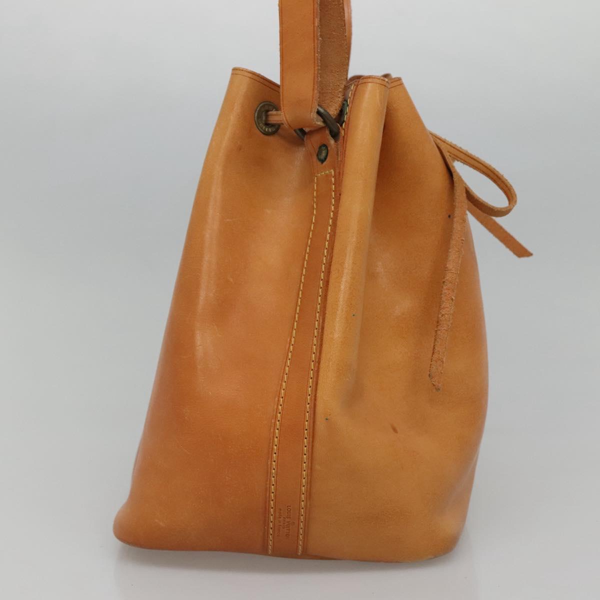 LOUIS VUITTON Nomad leather Petit Noe Shoulder Bag Beige M85003 LV Auth KD147