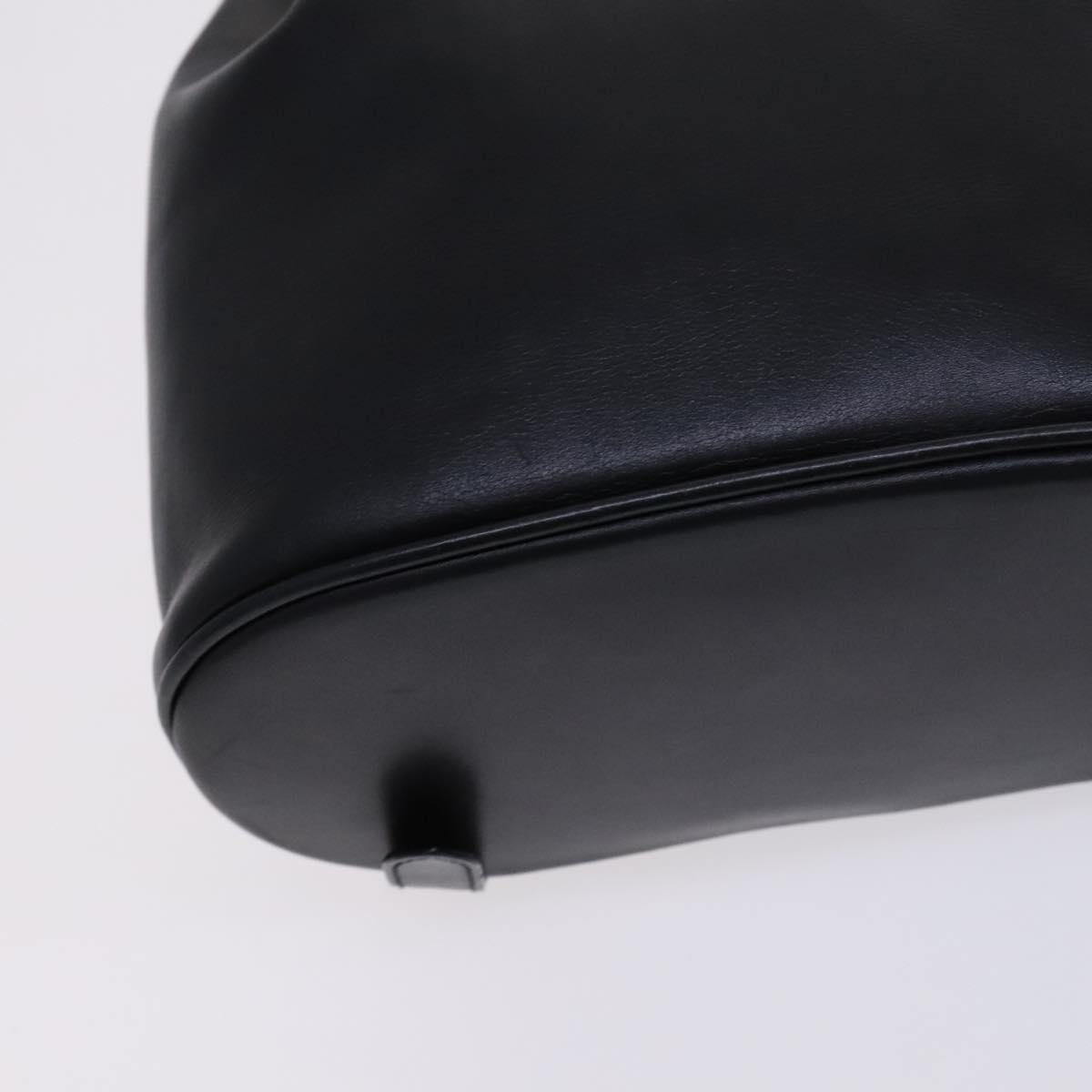 Salvatore Ferragamo Backpack Leather Black Gold Auth KD177