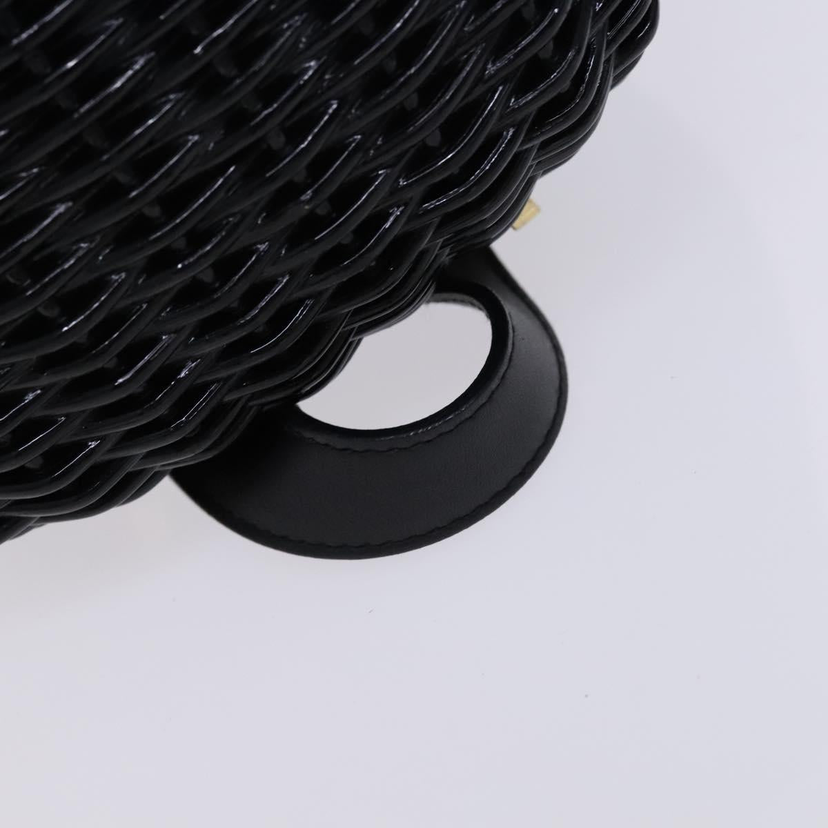 Salvatore Ferragamo Backpack Leather Black Gold Auth KD177