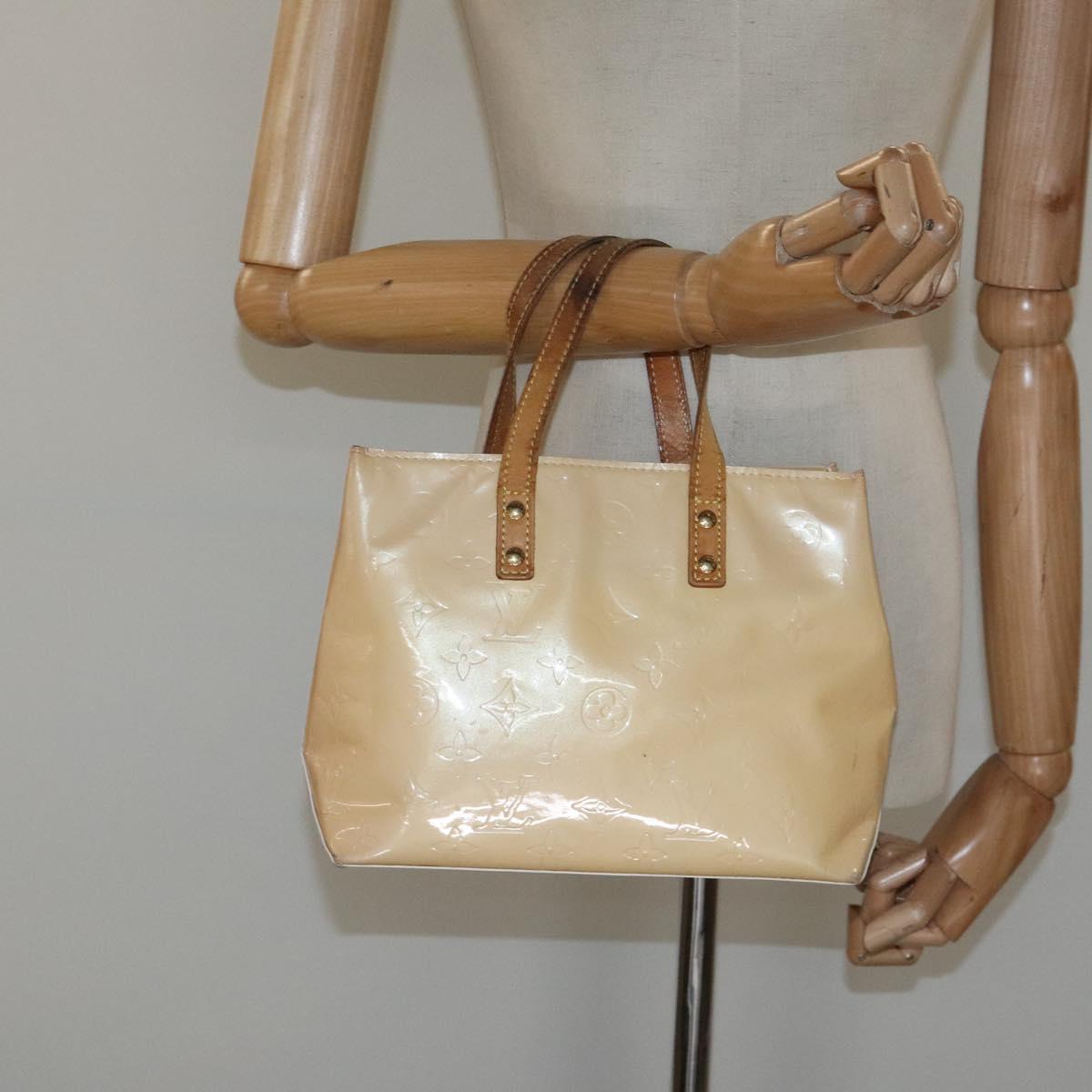 LOUIS VUITTON Monogram Vernis Reade PM Bag Marshmallow Pink M91306 Auth KD181