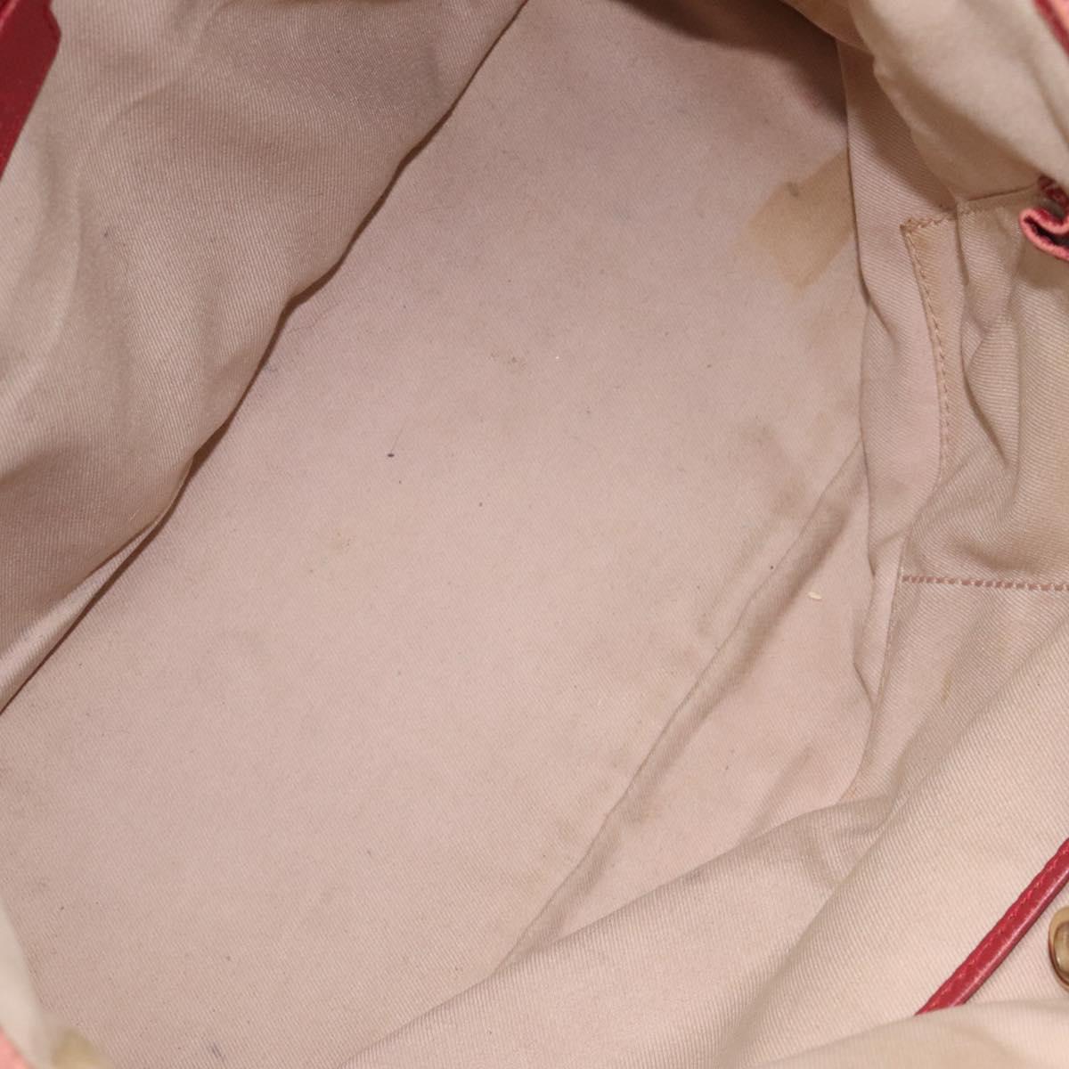 BVLGARI Tote Bag Coated Canvas Beige Auth KD184