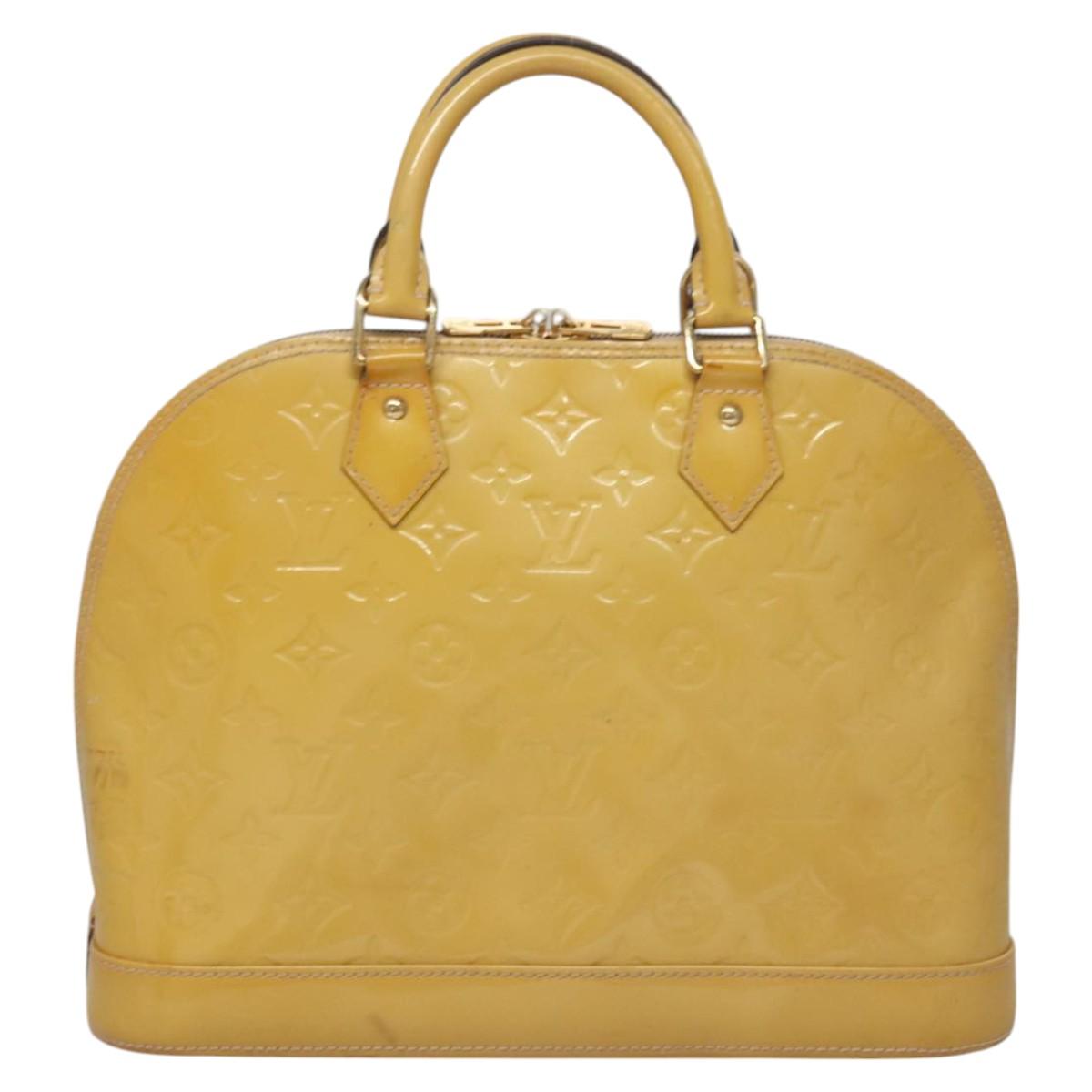 LOUIS VUITTON Monogram Vernis Alma PM Hand Bag 2way Dunne M90170 LV Auth KD187