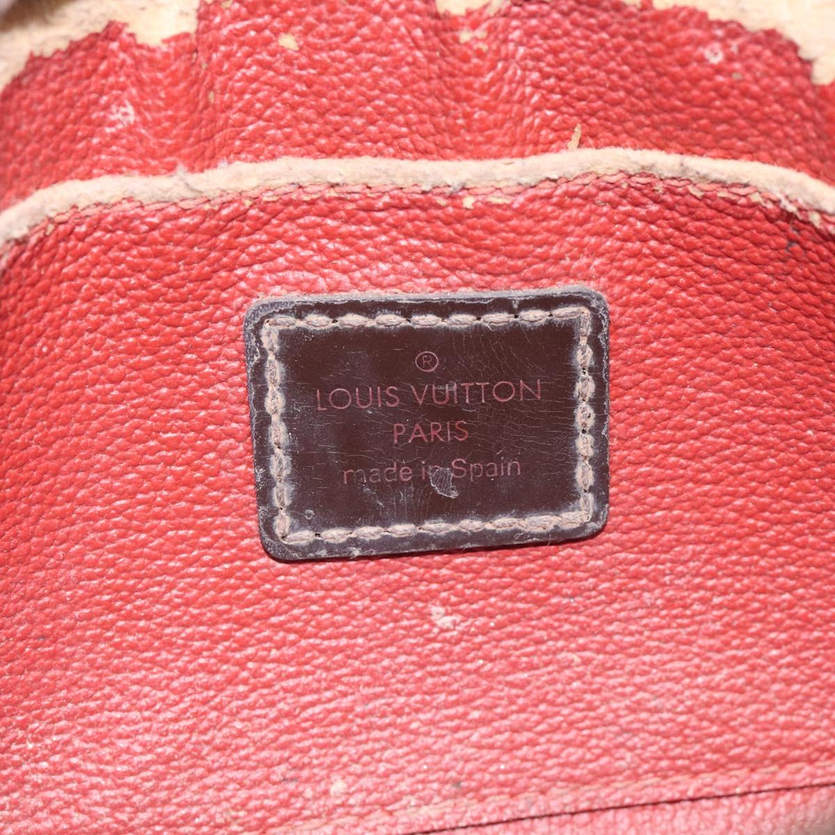 LOUIS VUITTON Damier Ebene Pochette Cosmetic PM Pouch N47516 LV Auth KD199