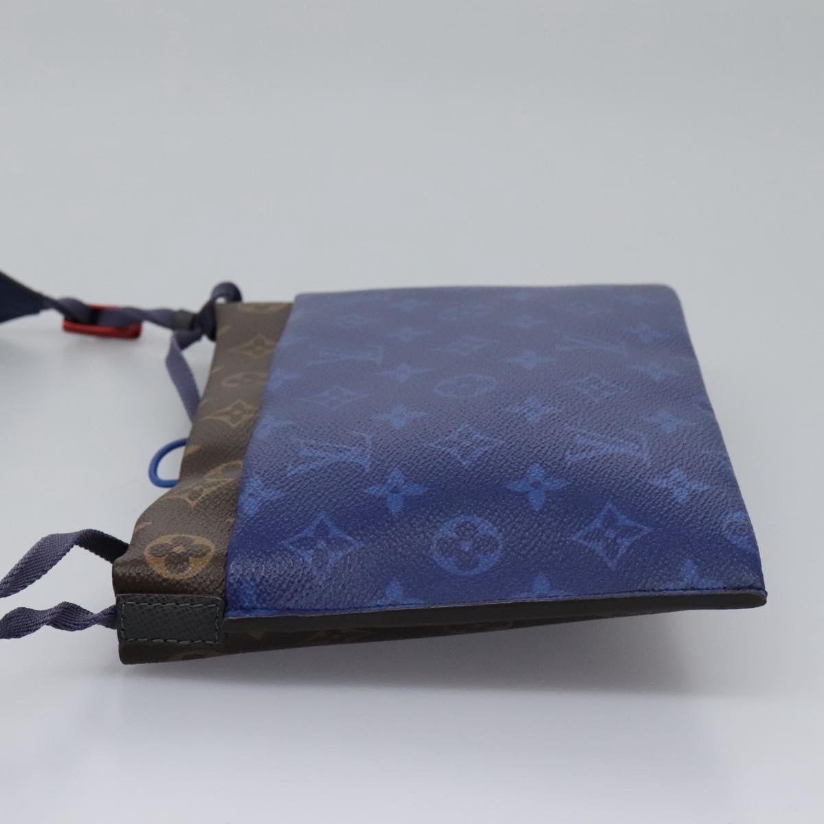 LOUIS VUITTON Monogram Pacific Split Sacoche Shoulder Bag Blue M43854 Auth KD201