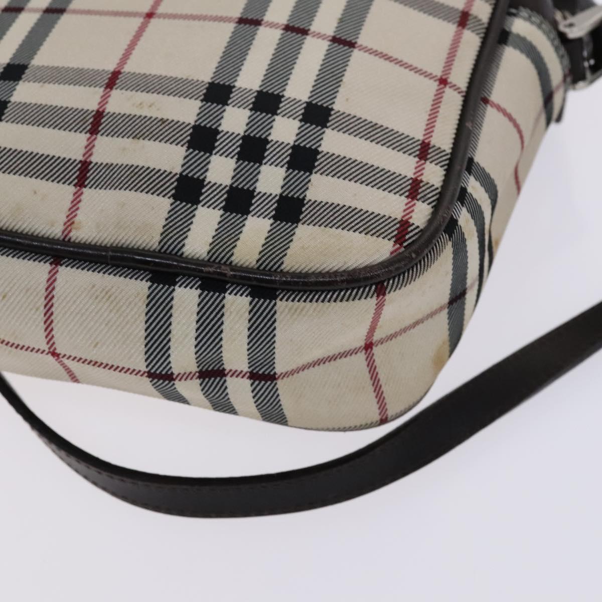 BURBERRY Nova Check Shoulder Bag Canvas Beige Auth KD202