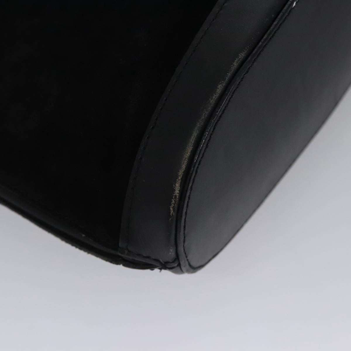 CELINE Shoulder Bag Suede Black Auth KD203
