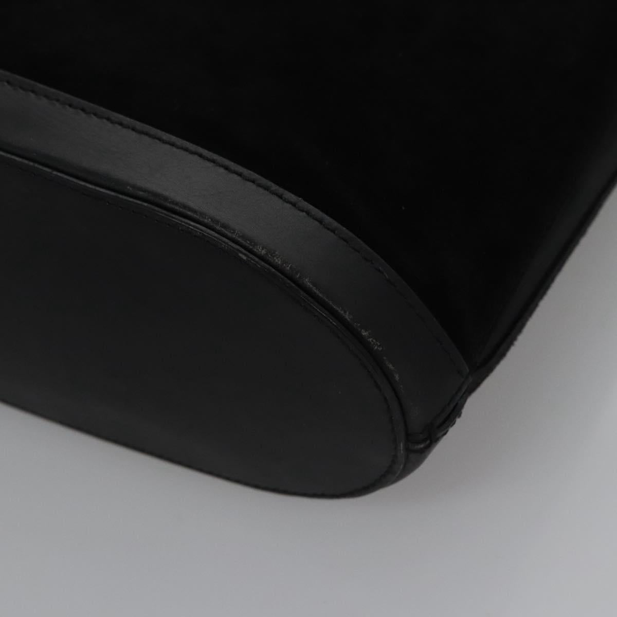 CELINE Shoulder Bag Suede Black Auth KD203