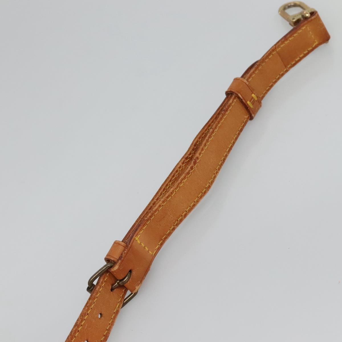 LOUIS VUITTON Adjustable Shoulder Strap Leather 32.3""-39.8"" Beige Auth KD205