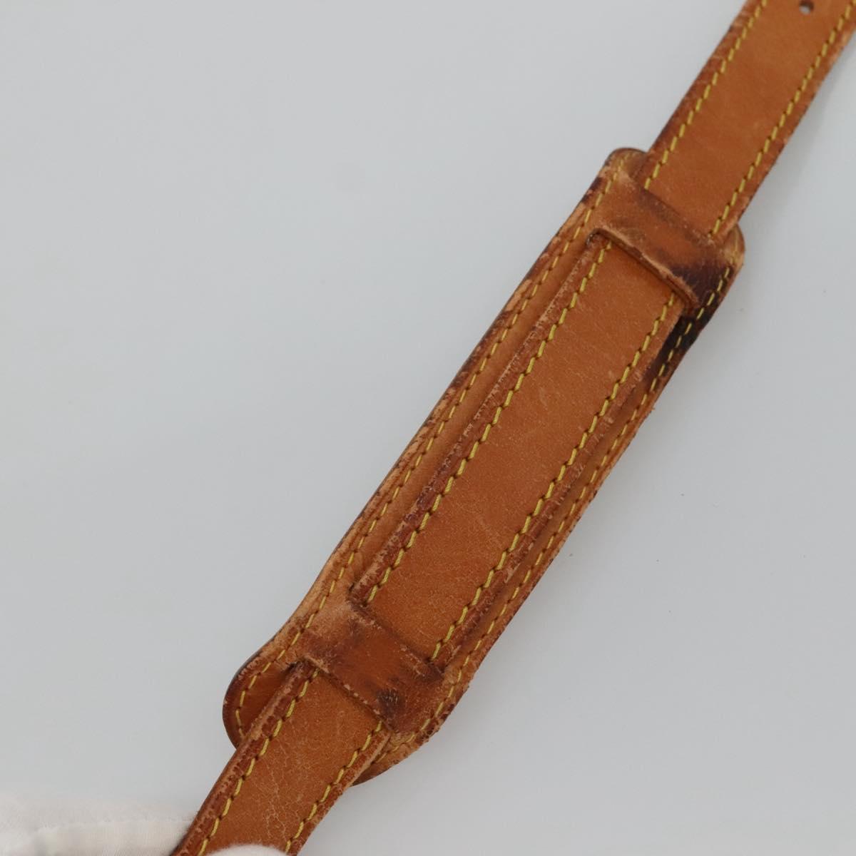 LOUIS VUITTON Adjustable Shoulder Strap Leather 32.3""-39.8"" Beige Auth KD205