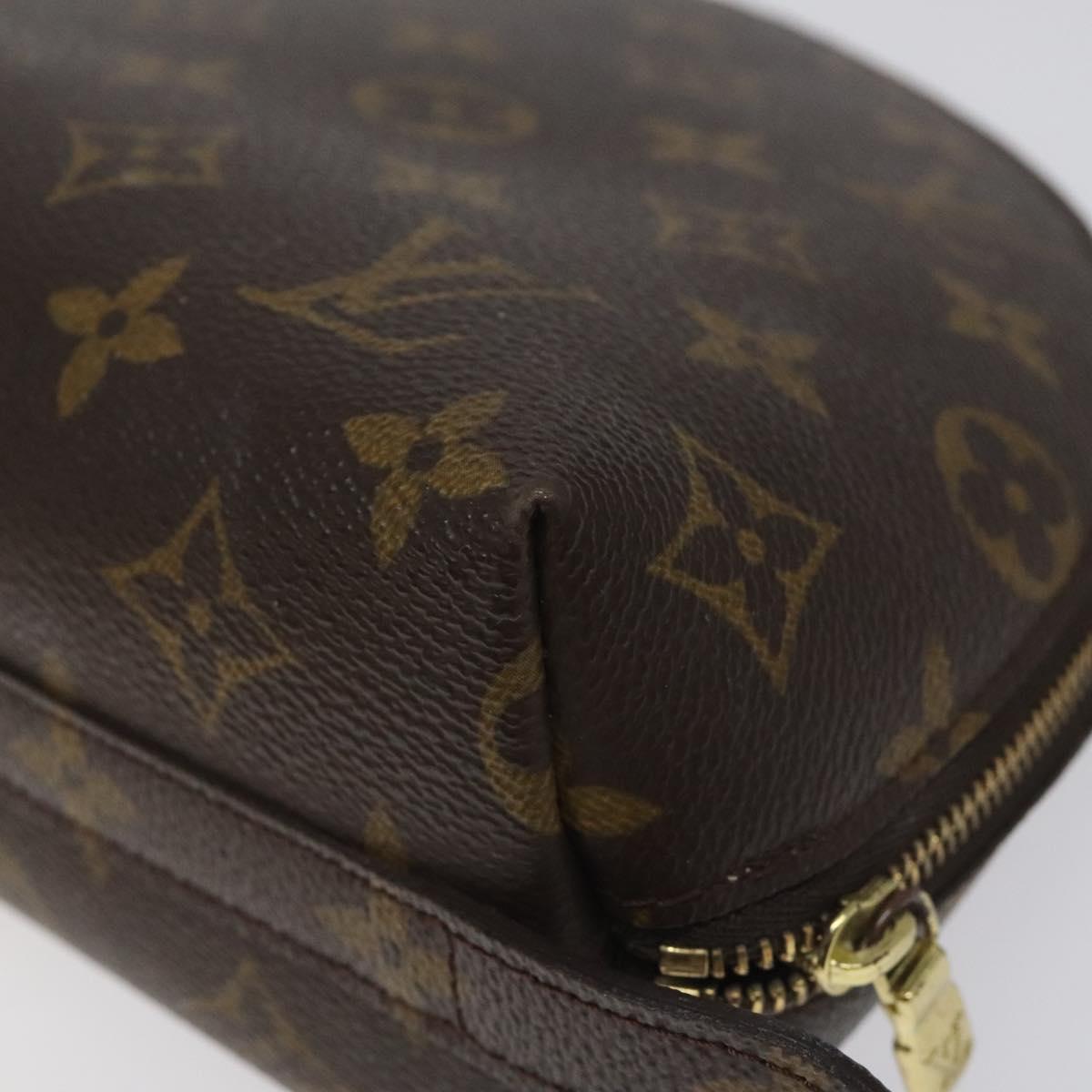 LOUIS VUITTON Monogram Trousse Demi Ronde Cosmetic Pouch M47520 LV Auth KD207