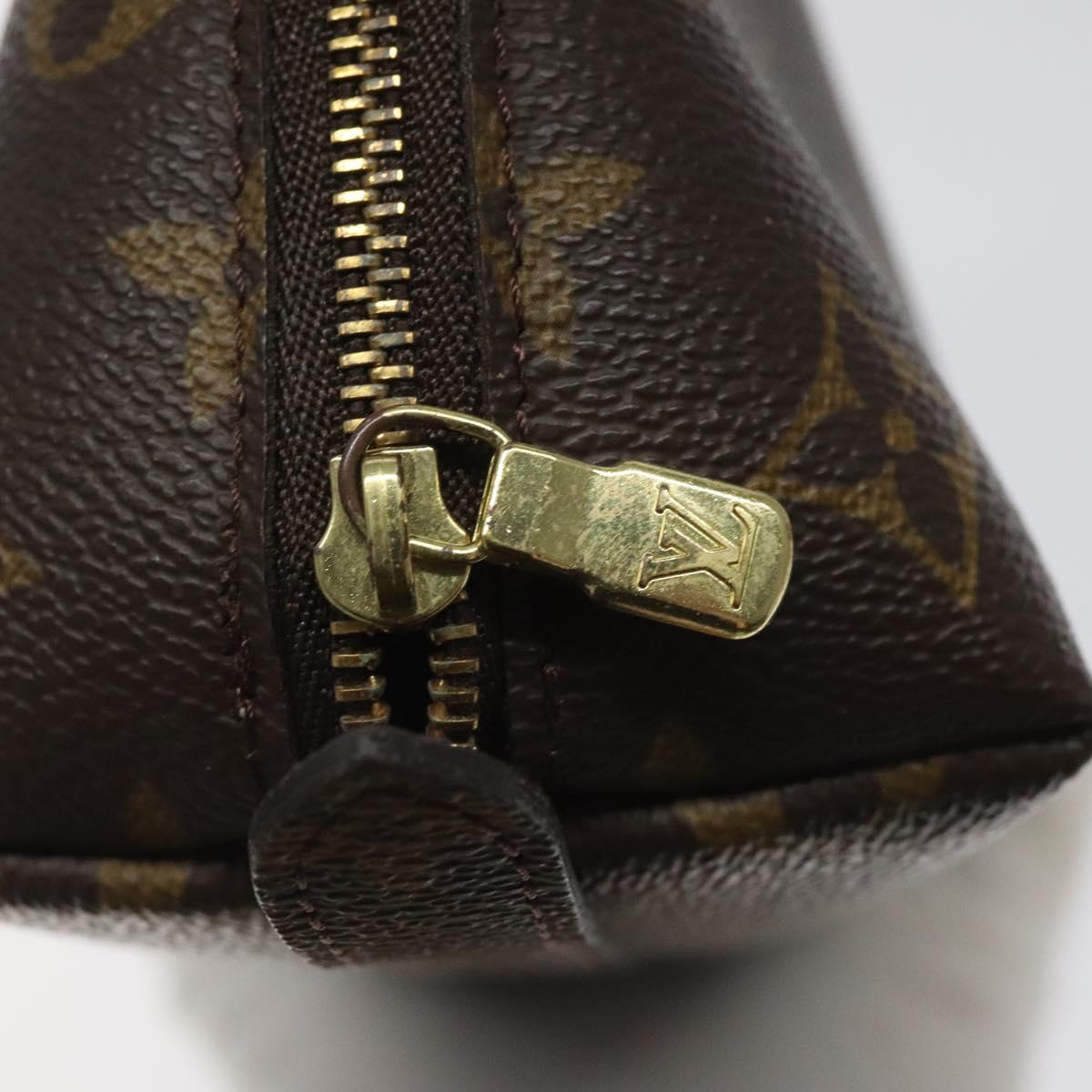 LOUIS VUITTON Monogram Trousse Demi Ronde Cosmetic Pouch M47520 LV Auth KD207