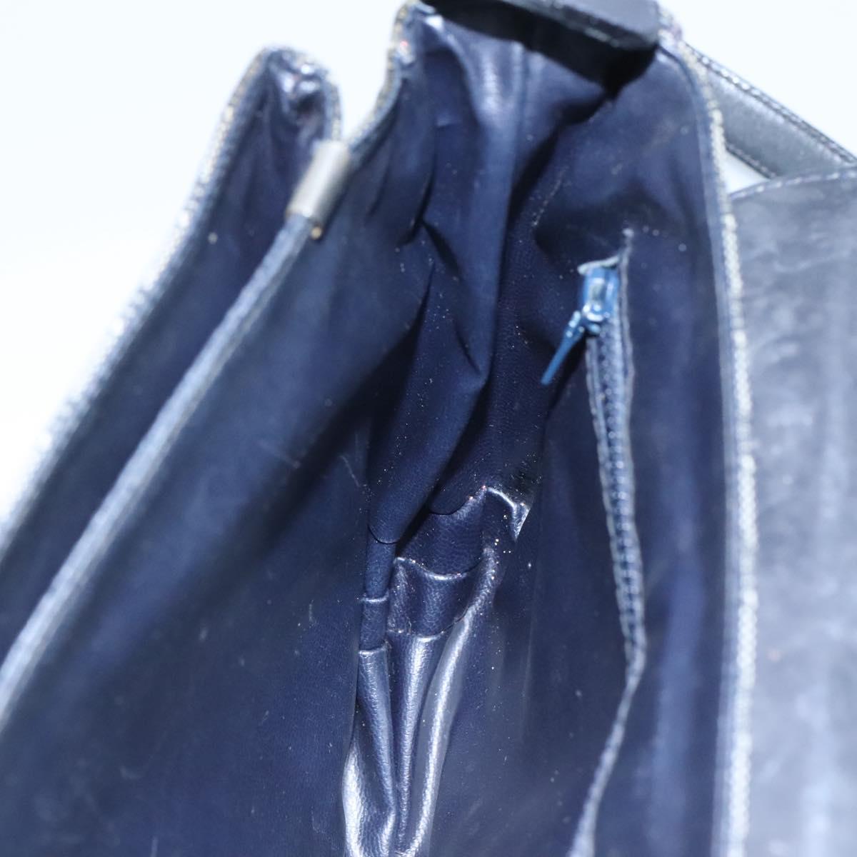 CELINE Macadam Canvas Shoulder Bag Navy Auth KD213