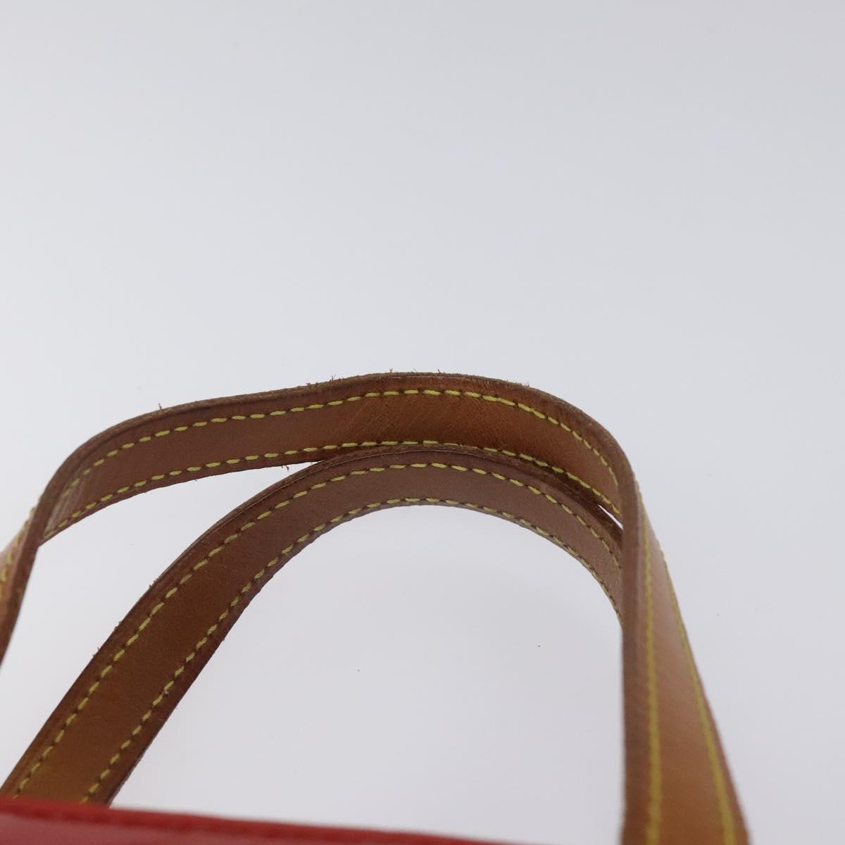 LOUIS VUITTON Monogram Vernis Reade MM Hand Bag Red Rouge M91086 LV Auth KD215