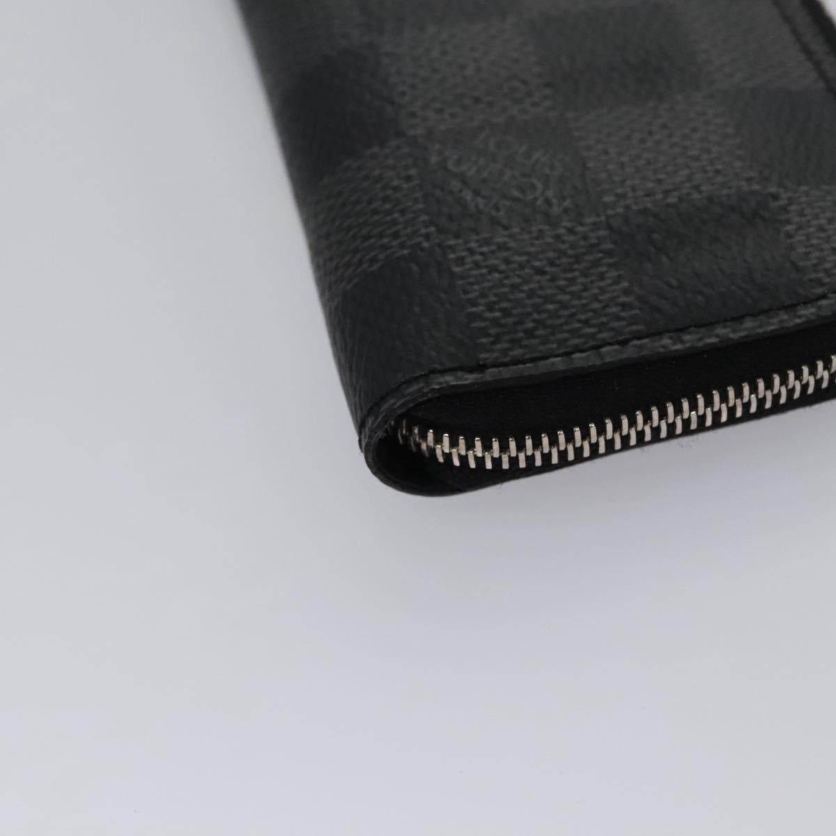 LOUIS VUITTON Damier Graphite Pochette Cles Coin Purse N61235 LV Auth KD220V