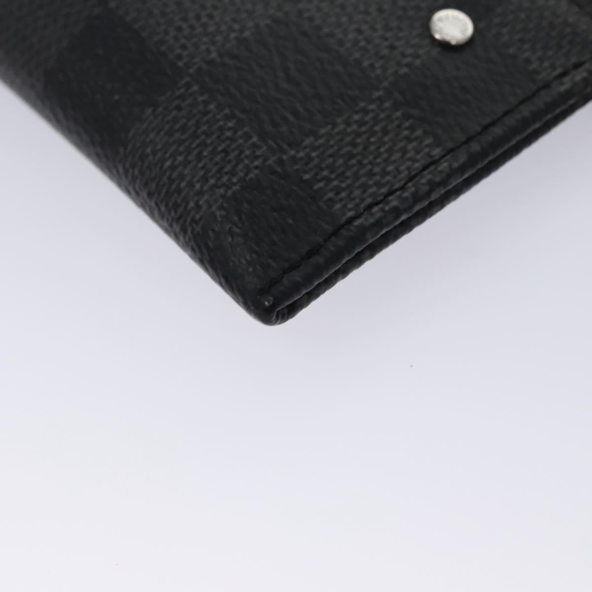 LOUIS VUITTON Damier Graphite Pochette Cles Coin Purse N61235 LV Auth KD220V