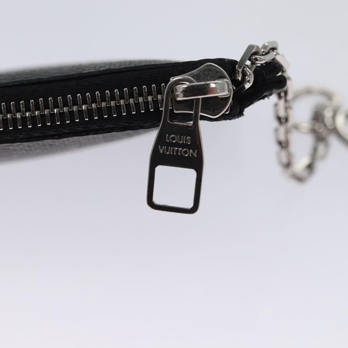 LOUIS VUITTON Damier Graphite Pochette Cles Coin Purse N61235 LV Auth KD220V