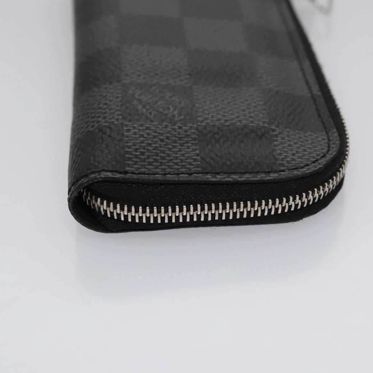 LOUIS VUITTON Damier Graphite Pochette Cles Coin Purse N61235 LV Auth KD220V